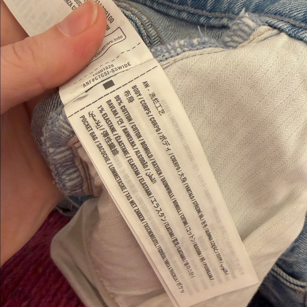 Abercrombie Vintage Comfort Stretch Curve Love Low Rise Baggy Jean Size 30L - Picture 8 of 14